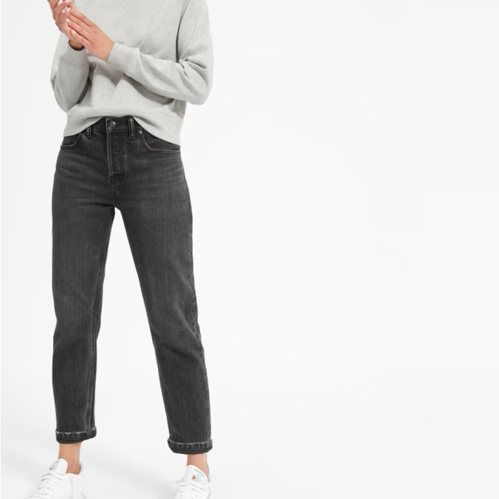 Everlane Relaxed Boyfriend Jean, Washed Black